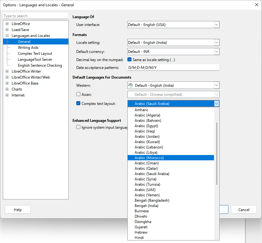 Enabling complex text layout
